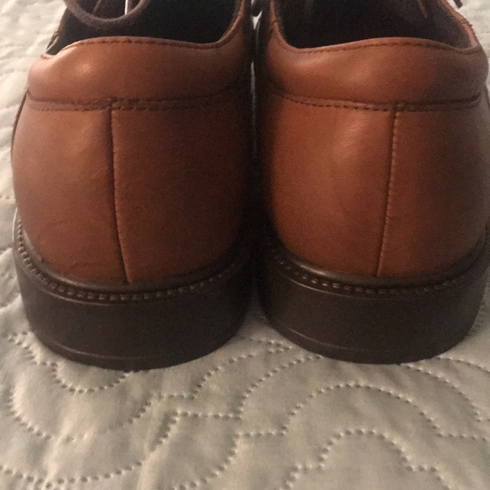 New Nunn Bush Classic Brown Leather Tie Shoes Waterproof Soles Size 8.5 Men - Picture 8 of 13